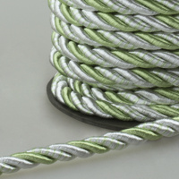 Шнур витой SH15-6 белый/светло-зеленый