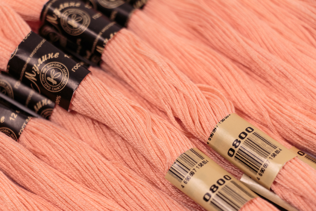 Нить для вышивания МУЛИНЕ, 10 м, 2,23 г, цвет 0800