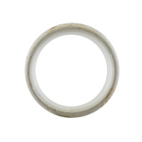 Кольцо тихое металлическое MirTex для карнизов диаметром 28 мм, Белое золото D52/41 мм