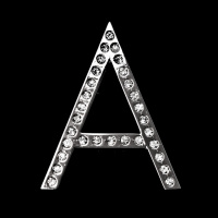 Буквы со стразами L9336 (A) никель