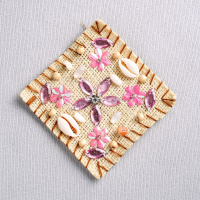 Аппликация на холсте клеевая B3 розово-коричневый