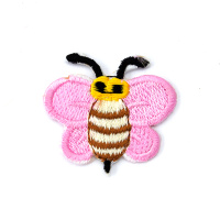 Аппликация вышитая клеевая 953-1 "Пчелка розовая"