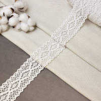 Кружево вязаное 3575 белый 80%ХЛ, 20%ПЭ (шир. 68 мм)