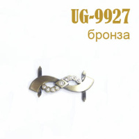Эмблема-усик со стразами 9927-UG бронза