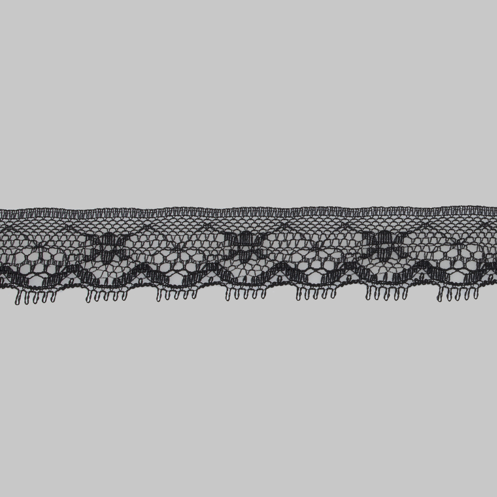 Кружево капроновое 333 черный, 2.1 см