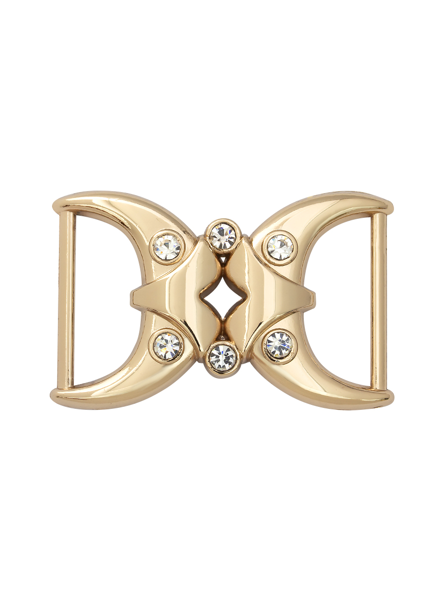 Пряжка металлическая со стразами