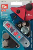 Кнопки 390377 Prym Anorak черный 20 мм (6 шт)