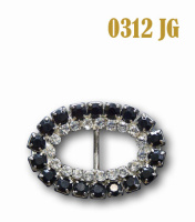 Пряжка металлическая со стразами