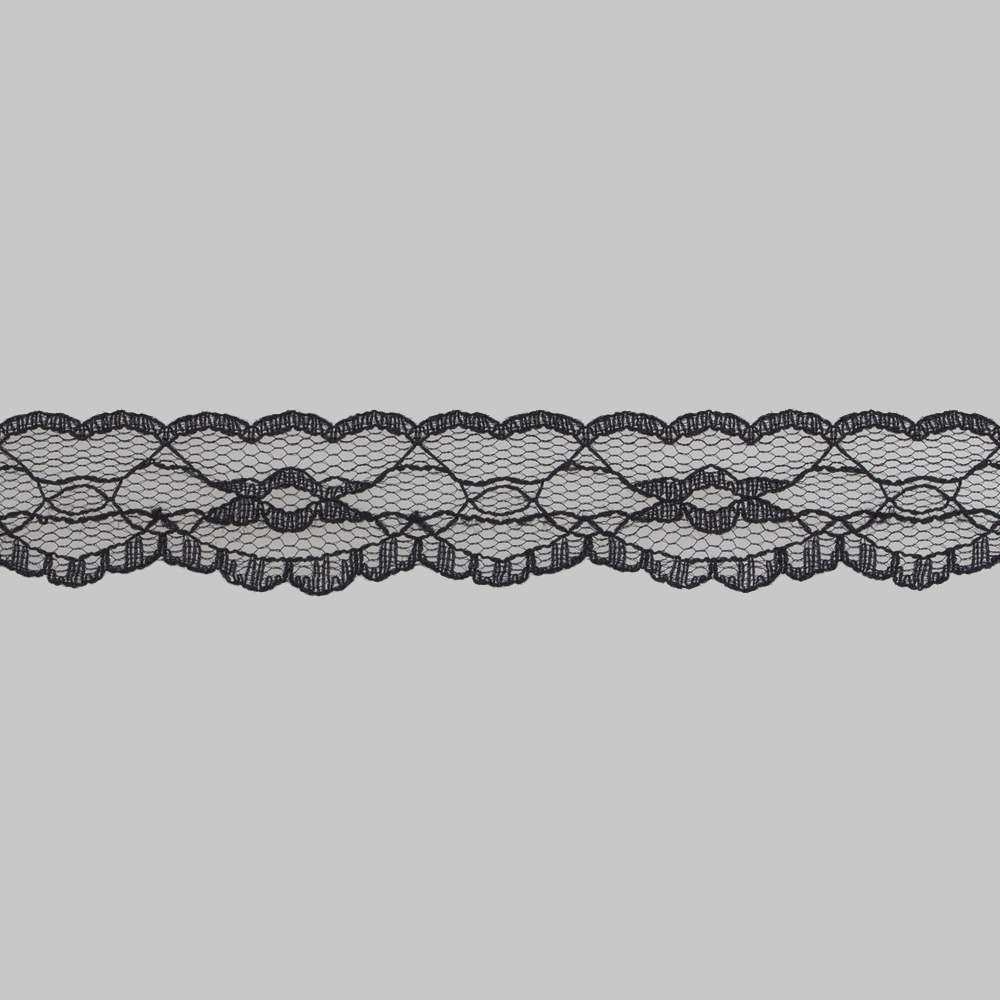 Кружево капроновое 179 черный, 2.4 см