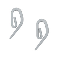 Крючок MirTex пластиковый УСИЛЕННЫЙ 008 серый "Улитка"