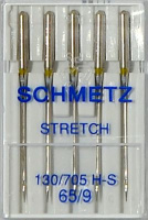 Иглы для эластичных материалов (стрейч) №65 Schmetz 130/705H-S (5 шт)