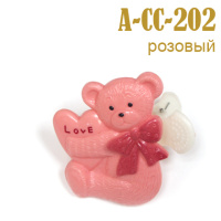 Прищепка для штор детская "мишка" А-CC-202 розовый