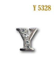 Буква объемная со стразами металлическая Y 5328