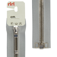 Молния металл Riri, ni, слайдер stab, разъёмная 1 замок, 6 мм, 80 см, цвет 2118, светло-серый 8651520/80/2118