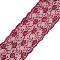 Кружево эластичное 2705-2 бордо, 16 см.