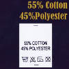 Ярлык на одежду - состав ткани 55% Cotton 45% Polyester (500)
