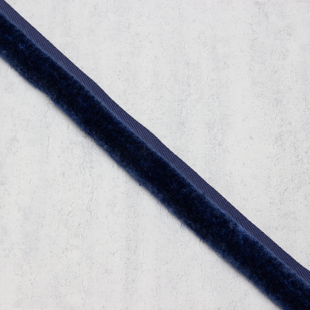 Кант пушистый XB-703-4/Big синий (ширина 2,5 см с декором, d 1,5 см)