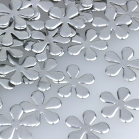 Стразы-металл россыпь 11mm цветок серебро (1400 шт)