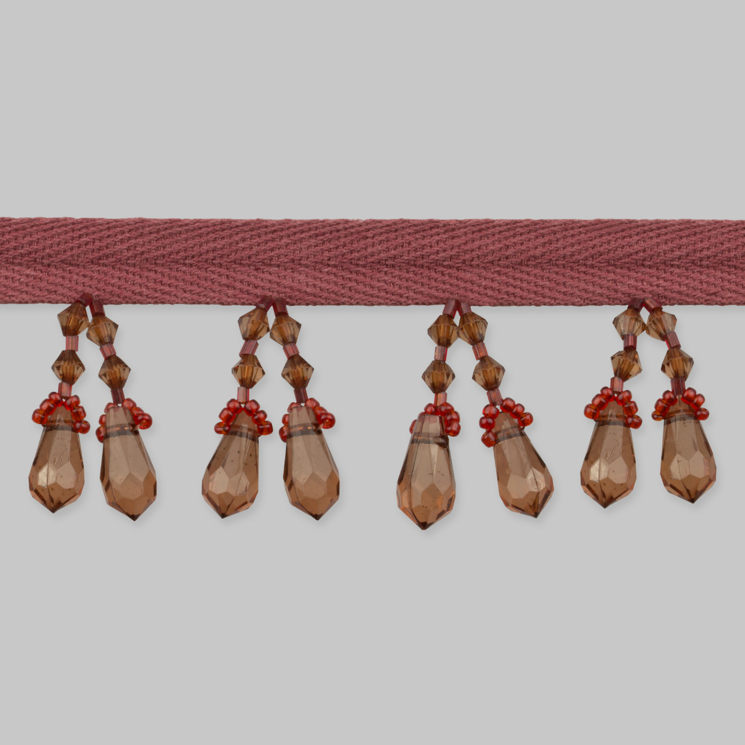 Бахрома для штор из стекляруса, бус и жемчуга