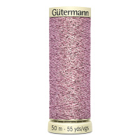 Нитки Gutermann Metallic Effect №90 50м цвет 624, розовый