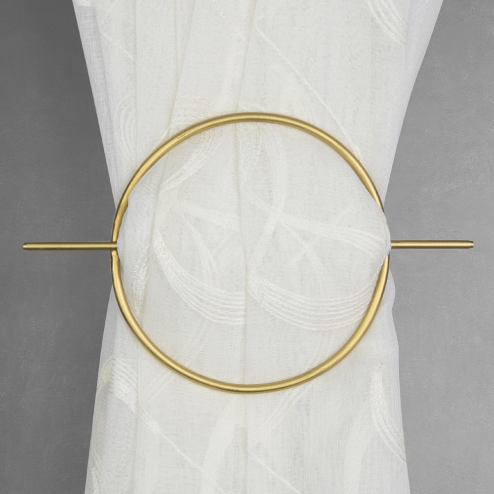 Заколка для штор Круг металлический MH08034A золото