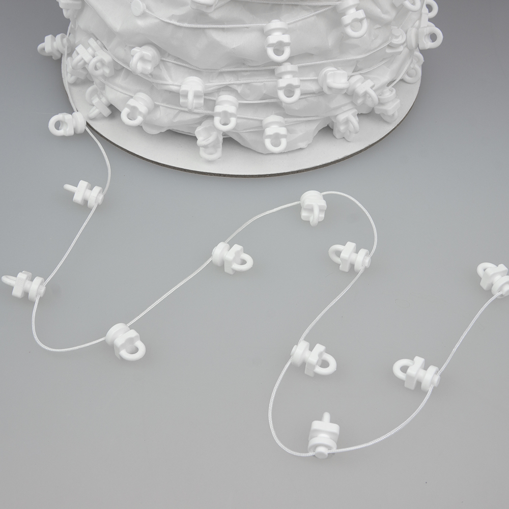 Корд с глайдерами ПОВОРОТНЫЕ LCO80-WHITE Oz-is белые (d10мм/высона ножки 2,5мм/шаг 8 см)