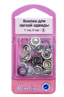 Кнопки для легкой одежды Hemline 445.BK (рубашечные) без глазка (1 блистер), черный