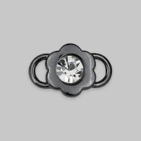 Пряжка металлическая со стразами