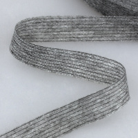 Лента нитепрошивная долевая серый 15 мм