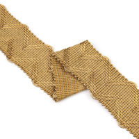 Текстильный бордюр "GUNNY" GP07 (5CM)-0325 Mirtex светлое золото/темно-бежевый (5 см)