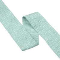 Текстильный бордюр VR05-B2 Mirtex светло-бирюзовый "Dotted Line" (4,5 см)
