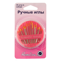 Иглы ручные для рукоделия в круглом органайзере Hemline, 30 шт 210.30 (5 блистер)