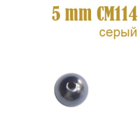 Жемчуг россыпь 5 мм серый CM114