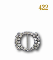 Пряжка металлическая со стразами