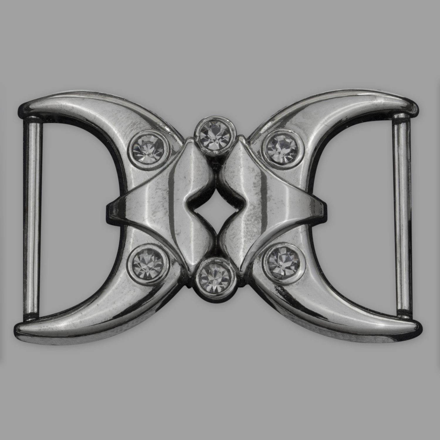 Пряжка металлическая со стразами