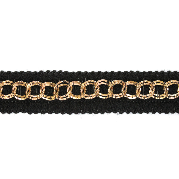 Тесьма с металлической цепочкой HT P14 русское золото