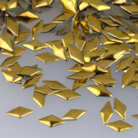 Стразы-металл россыпь 4*8 mm ромб золото (1400 шт)
