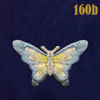 Аппликация клеевая Бабочка 160b голубая