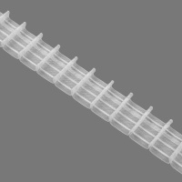 Шторная лента 4011T (1:2) MirTenda Premium прозрачная 4 см (1 карман, корд-3 лески)