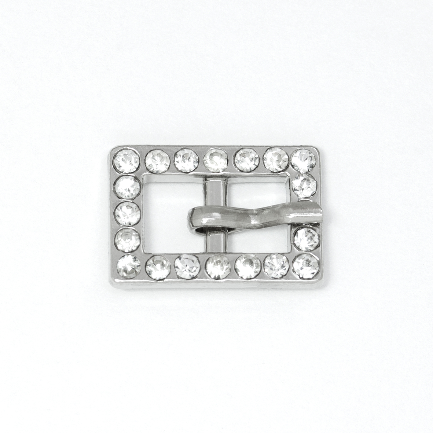 Пряжка металлическая со стразами