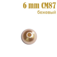 Жемчуг россыпь 6 мм бежевый CM87