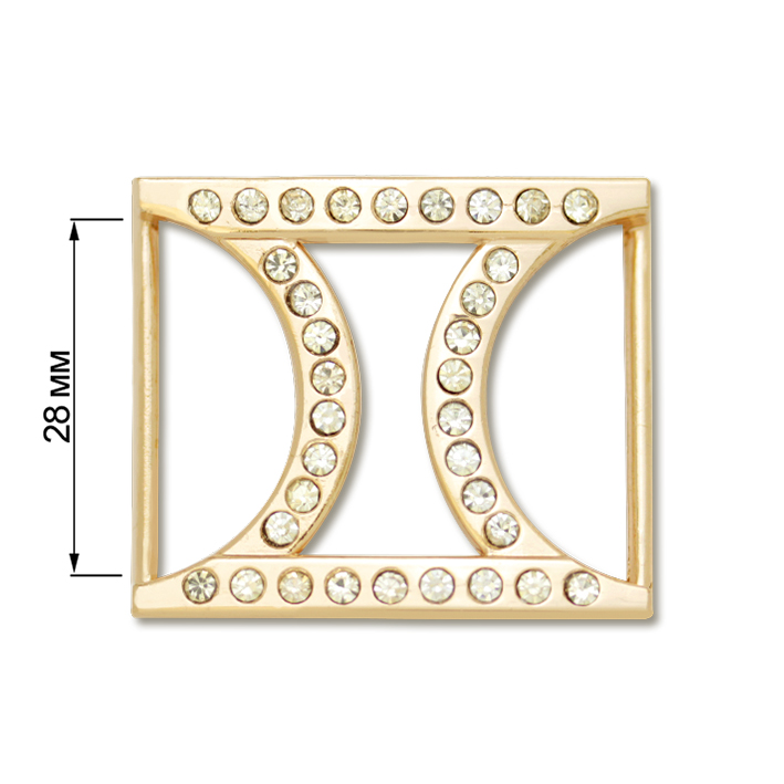 Пряжка металлическая со стразами