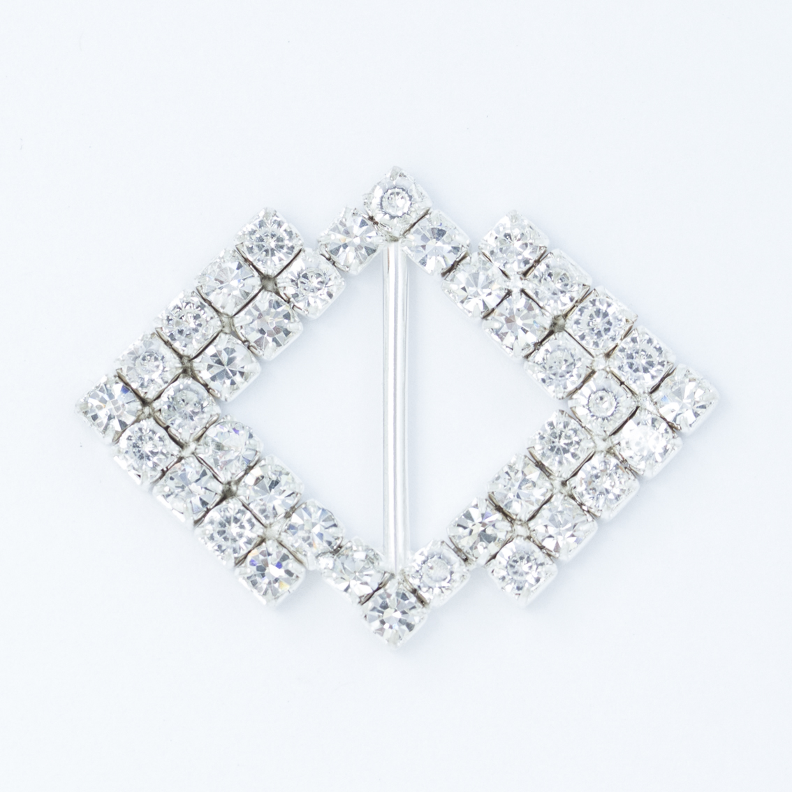 Пряжка металлическая со стразами