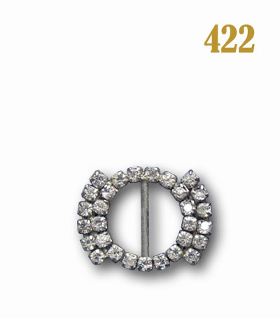 Пряжка металлическая со стразами