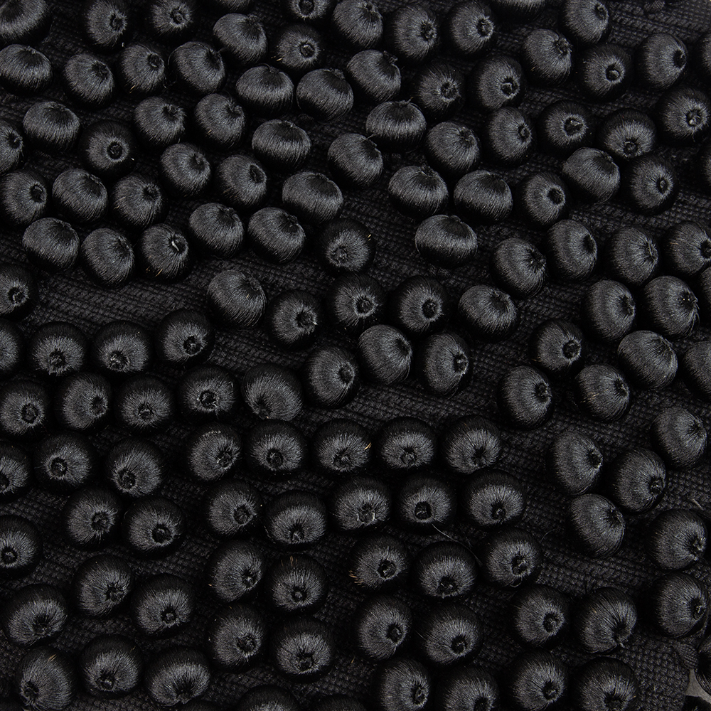Бахрома с шариками A8300-Black черный Mirtex Premium (L4 см/d2.3см/между шариками 5 см)