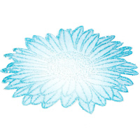 Аппликация пришивная "Цветок" 4-RH705 голубой