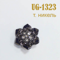 Пуговица со стразами 1323-UG темный никель