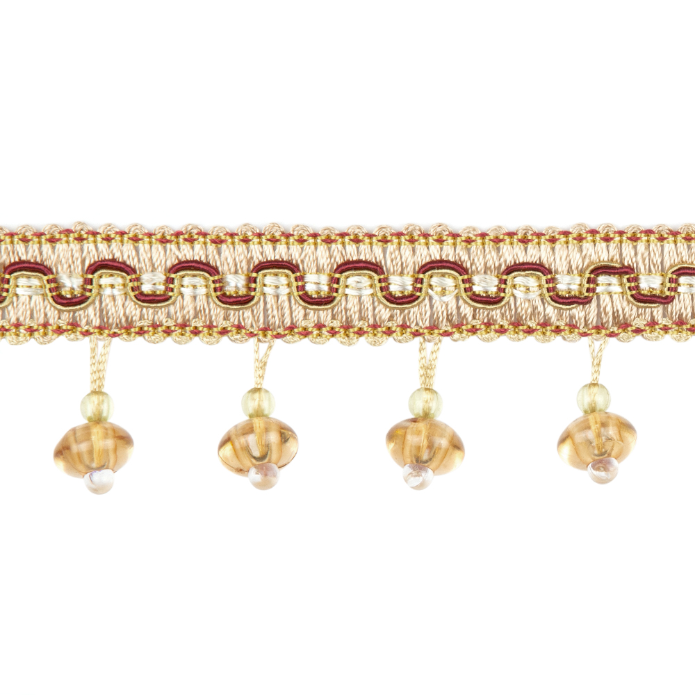 Бахрома для штор из стекляруса, бус и жемчуга