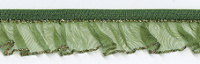 Рюш эластичный PEGA, зеленый с золотым люрексом, 18 мм