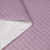 Термостежка 482 Серо-лиловый 4 "Ромб 1,7х1,7 см" (синтепон 100г, подкл. 100% пэ 190Т) 150 см